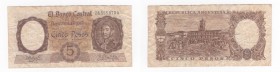 Argentina - Repubblica Argentina - Cinco Pesos 1960-1962 "General Josè de San Martin" - N°28.555.070A - P275 - Pieghe / Macchie 
n.a.

Worldwide sh...