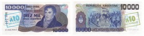 Argentina - Repubblica federale Argentina (dal 1861) - 10 australes (sovrastampa su 10000 pesos) - emissione del 1985 - N°serie: 17.885.995 C - Pick#3...