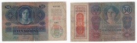 Austria - Impero Austro-Ungarico (1867-1919) 50 Kronen 1919 (old 1914) "Deutschosterreich" - N°453783 - Pieghe / Strappi / Scritte
n.a.

Shipping o...