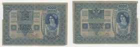 Austria - Repubblica dell'Austria Tedesca - 1000 Kronen 1919 (old 1902) Timbro Yugoslavia - Serie 1128 - P5 - Pieghe 
n.a.

Shipping only in Italy
