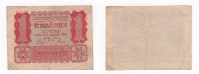 Austria - Banca Austro-Ungarica - Prima Repubblica (1919-1934) 1 Krone 1922 - P73 - Pieghe / Strappi 
n.a.

Shipping only in Italy