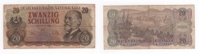 Austria - Banca Nazionale Austriaca - Seconda Repubblica (1945-) Vienna - 20 Schilling 1956 - N°CA776601 - P136a - Pieghe 
n.a.

Worldwide shipping...