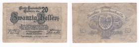 Austria - Stato federale del Tirolo (1919) - 20 heller - emissione del 1919 - FS 1073I 
BB

Shipping only in Italy