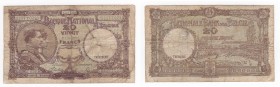 Belgio - Banca Nazionale del Belgio - Regno 1920-1944 - 20 Francs 1944 "King Alberto" - N°10237T0295 - P111 - Pieghe / Macchie / Strappi
n.a.

Ship...