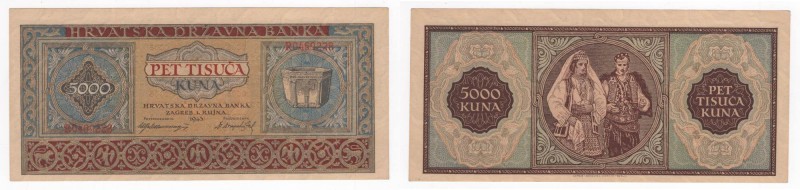 Croazia - Stato Indipendente di Croazia - WWII - 5000 Kuna 1943 - N°R0469228 - P...