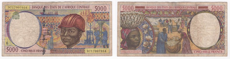 Gabon - Repubblica Gabonese (dal 1960) - 5000 franchi - emissione del 1994-2002 ...