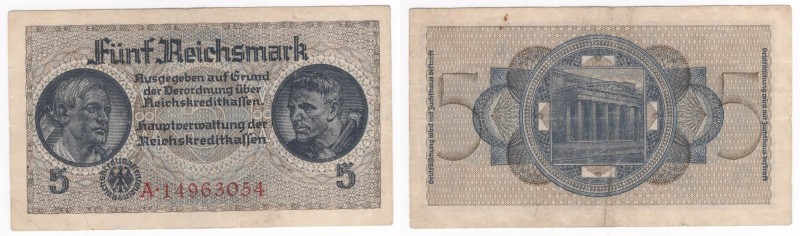 Germania - Terzo Reich (1933-1945) - 5 reichsmark - emissione del 1940-1945 - ti...