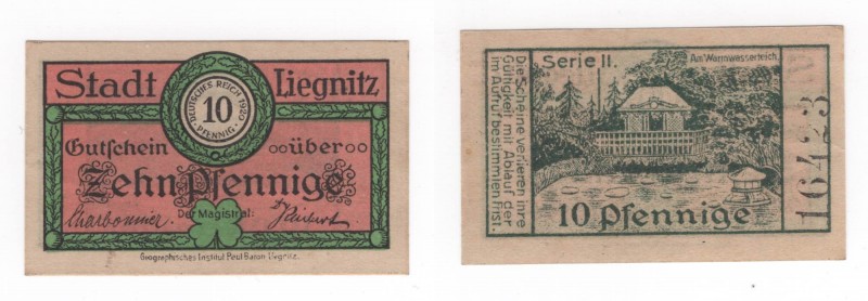 Germania - Notgeld (banconota di emergenza) Liegnitz - 10 Pfenning 1920
n.a.
...