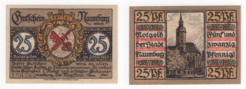 Germania - Notgeld (banconota di emergenza) Naumburg - 25 Pfenning 1920
n.a.
...