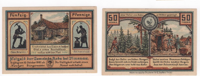 Germania - Notgeld (banconota di emergenza) Roda bei Ilmenau - 50 Pfennig 1921 -...