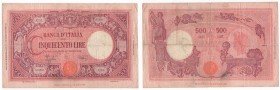 Regno d'Italia (1861-1943) - Vittorio Emanuele III (1900-1943) - 500 lire tipo "Barbetti" - contrassegno fascio - emissione del 31.03.1943 - N°serie C...