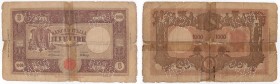 Repubblica Italiana - Biglietto di Banca - 1000 lire tipo "Grande M - Barbetti" - contrassegno BI - emissione del 12.07.1946 - N&deg;serie W633 072003...