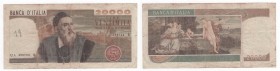 Repubblica Italiana - Biglietto di Banca - 20 Mila Lire "Tiziano" - serie A - emissione del 21-02-1975 - N°serie UA 496724 B - Firme: Carli - Barbarit...