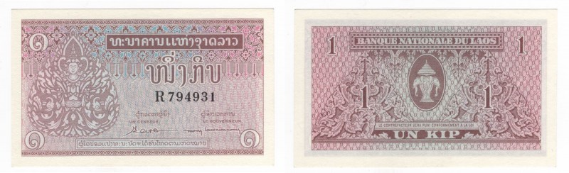 Laos - Banca Nazionale del Laos - 1 Kip 1962 - "National Arms" - P8b
n.a.

Wo...