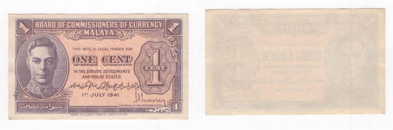 Malaysia - Amministrazione Britannica - 1 Cent 1941 "George VI" - P6
n.a.

Sh...