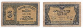 Marocco - Banca Statale del Marocco - 5 Franchi 1943 - P24 - Pieghe / Macchie / Forellini
n.a.

Shipping only in Italy