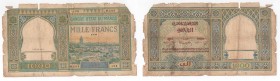 Marocco - Banca Statale del Marocco - 1000 Franchi 1950 - P22c - Pieghe / Strappi / Macchie / Fori 
n.a.

Shipping only in Italy