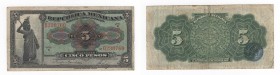 Messico - Repubblica Messicana - 5 Pesos 1915 - PS#685a - Pieghe / Macchie
n.a.

Shipping only in Italy
