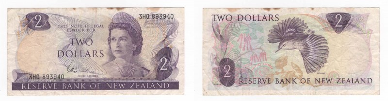 Nuova Zelanda - Banca della Nuova Zelanda - 2 Dollars 1967-1981 - "Elizabeth II"...