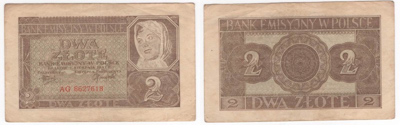 Polonia - Polonia, occupazione nazista (1940-1944) - 2 zloty - emissione del 194...