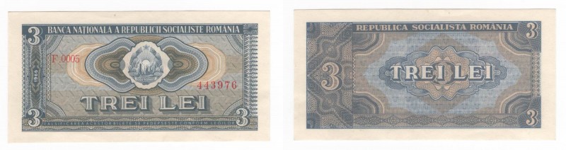 Romania - Banca Nazionale della Repubblica della Romania - 3 Lei 1966 - P92a 
n...