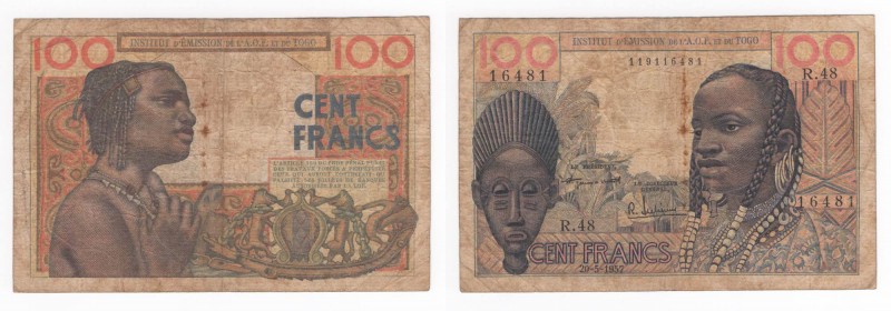 Togo - Istituto d'Emissione dell'Africa Occidentale - 100 Franchi 1957 - P46 - P...