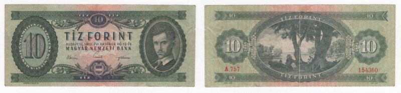 Ungheria - Repubblica Popolare (1949-1989) 10 Forint 1962 "Petofi Sandor" - N°A7...