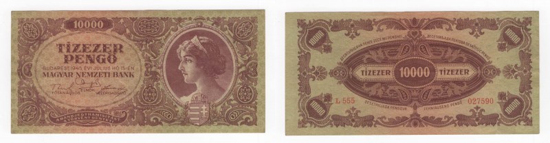 Ungheria - Post WWII - 10000 Pengo 1945 "Inflation" - N°L555 027590 - P119b - Pi...