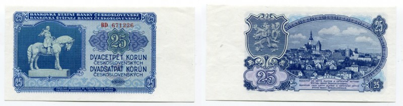 Czechoslovakia 25 Korun 1953
P# 84a; UNC