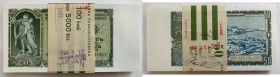 Czechoslovakia Original Bundle with 100 Banknotes 50 Korun 1953 Consecutive Numbers
P# 85b; Bundle with Original Bank Tape; With Consecutive Banknote...