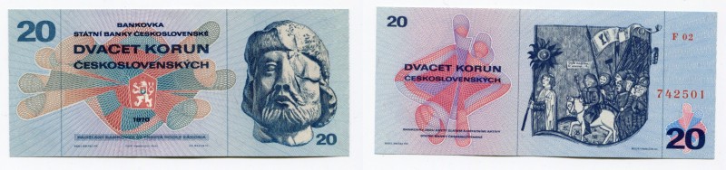 Czechoslovakia 20 Korun 1971 (1970)
P# 92; UNC