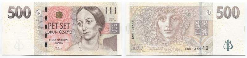 Czech Republic 500 Korun 2009
P# 24a; № E 66 138440; UNC; "Božena Němcová"