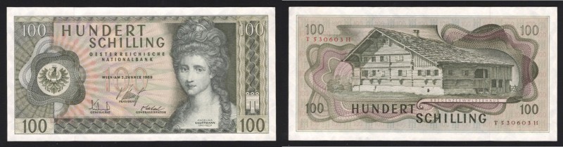 Austria 100 Schilling 1969
P# 145; XF-aUNC