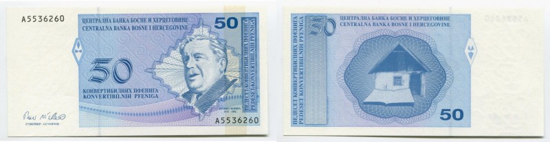 Bosnia and Herzegovina 50 Convertible Pfeniga 1998 (ND)
P# 58a; № A5536260; UNC...