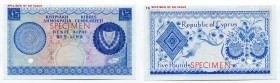 Cyprus 5 Pounds 1961 (ND) Color Trial Specimen
P# 40ct; UNC