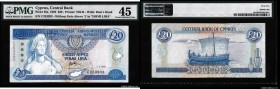 Cyprus 20 Pounds 1992 PMG 45
P# 56a; XF