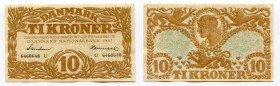 Denmark 10 Kroner 1943
P# 31o; XF-