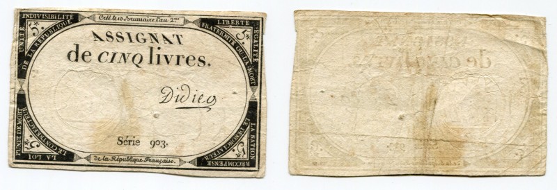 France 5 Livres 1793
P# A76; # 903