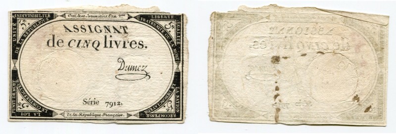 France 5 Livres 1793
P# A76; # 7912