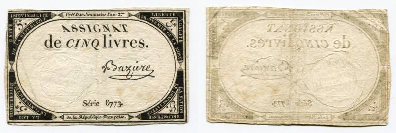 France 5 Livres 1793
P# A76; # 8773