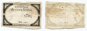 France 5 Livres 1793
P# A76; # 21371