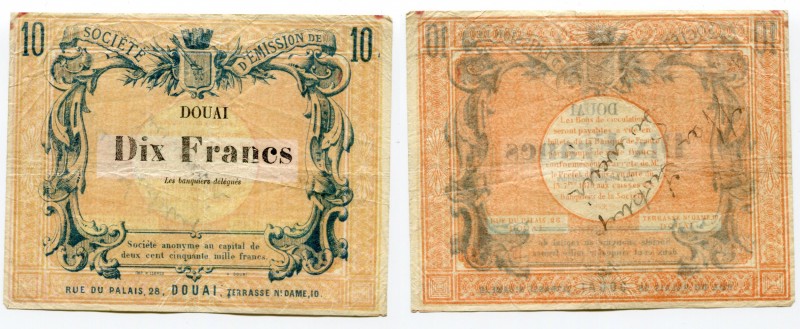 France 10 Francs 1870
Douai; With Inscription