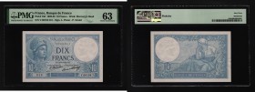 France 10 Francs 1932 PMG 63
P# 73d; UNC
