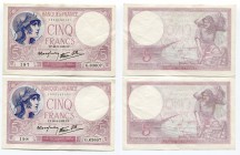 France 5 Francs 1939 Consecutive Number
P# 83