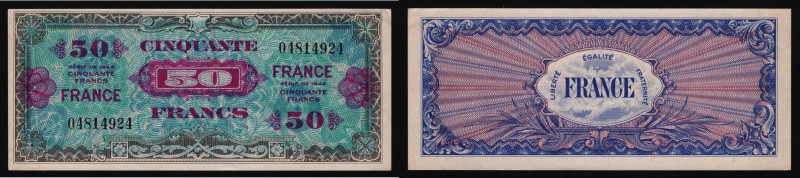 France 50 Francs 1944
P# 122a; UNC-