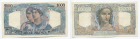 France 1000 Francs 1945
P# 130a; VF