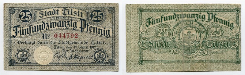Germany - Empire East Prussia Magistrat of Tilsit 25 Pfennig 1917
Karpinski# 52...