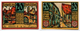Germany - Weimar Republic Erfurt 20 Pfennig 1920 Notgeld Super Number
Grabowski# 344.6; № 66666; AUNC