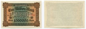 Germany - Weimar Republic 1 Million Mark 1923
P# 86a; AUNC