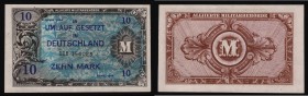 Germany - Third Reich 10 Mark 1944 Allied Occupation WWII
P# 194a; UNC-